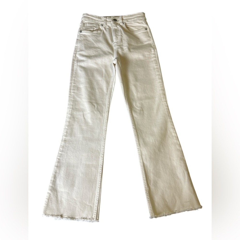Zara High Rise Off-White Jeans